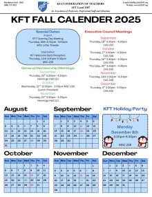 2025 Fall Calendar