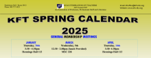 KFT Spring 2025 calendar membership meetings